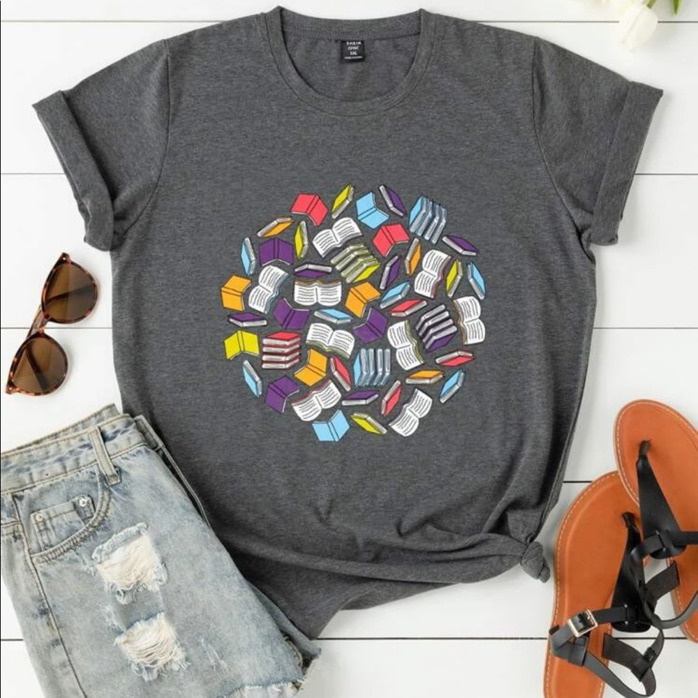 Shein Book Graphic Tee